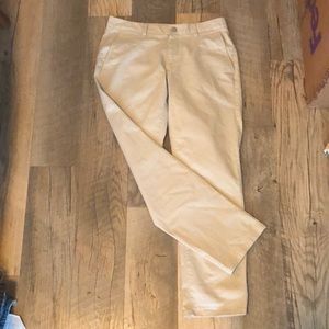 Straight leg beige pants